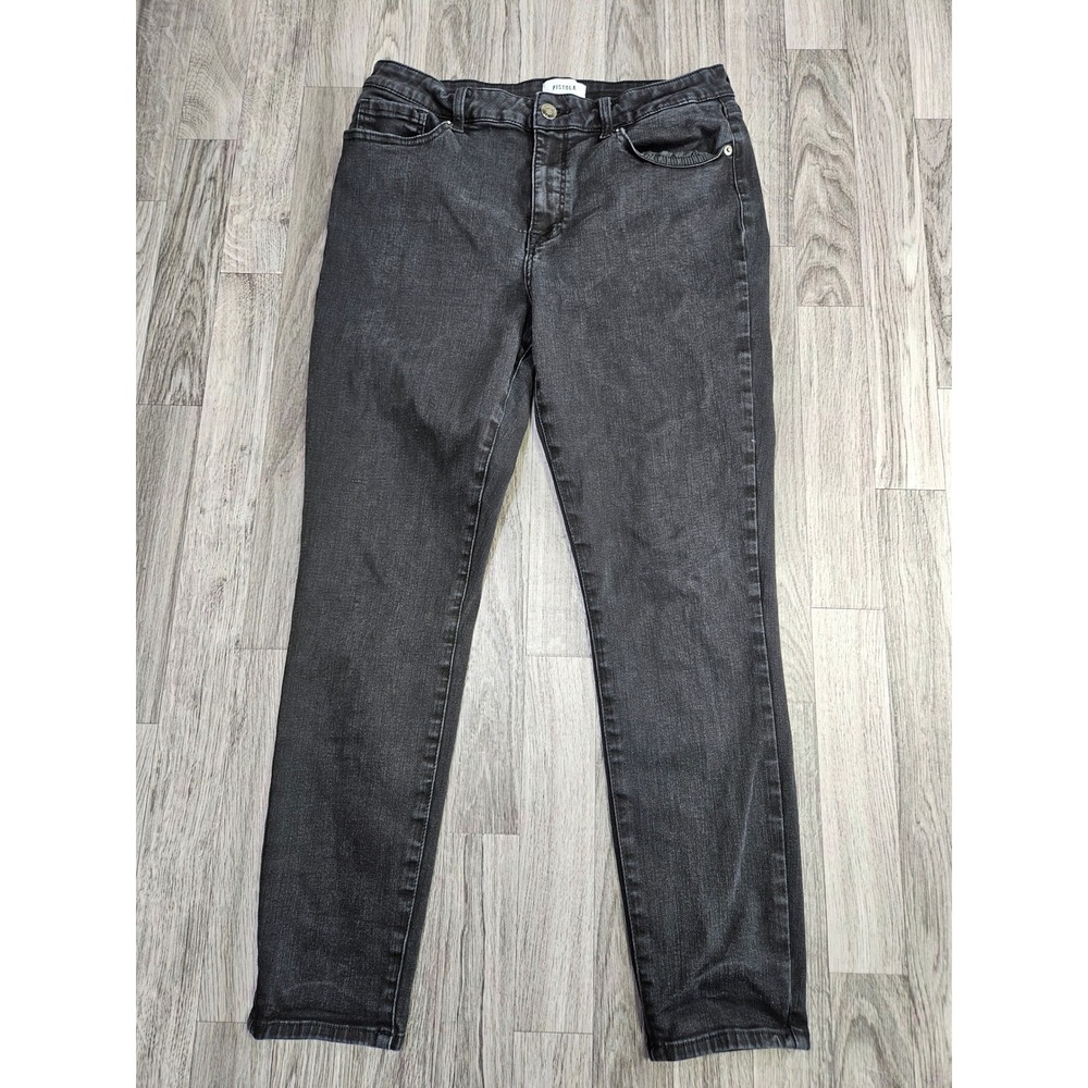 Pistola Skinny Jeans Womens 32 Faded Black High Rise Stretch Denim